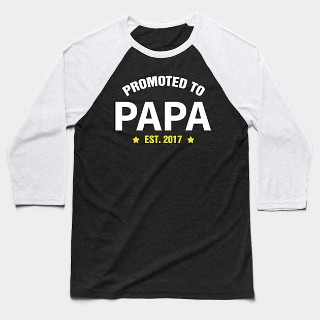 PROMOTED TO EST PAPA 2017 gift ideas for family Baseball T-Shirt by bestsellingshirts